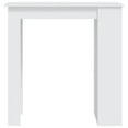 thumbnail image 3 of vidaXL Bar Table with Storage Rack White 102x50x103.5 cm Engineered Wood, 3 of 4