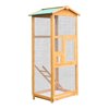 Pawhut 65" Large Wooden Vertical Outdoor Aviary Flight House Bird Cage With 2 Doors