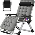 thumbnail image 2 of Lilypelle Zero Gravity Chair, Outdoor Padded Lounge Chair with Side Table, Zero Gravity Recliner Chair, Outdoor Reclining Chair, Supports up to 440lbs, 2 of 7