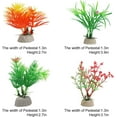 thumbnail image 2 of 10 piezas de plantas de acuario para acuario, pequeñas plantas acuáticas de simulación de acuario de plástico, acuario decorativo, pecera, decoración de estanque pequeño, flores falsas, 2 of 5