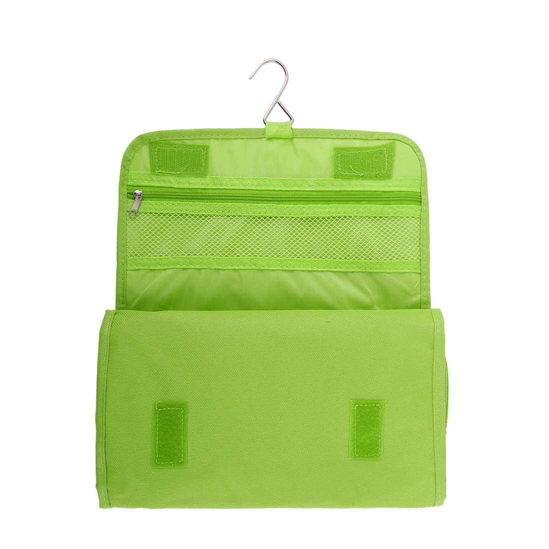 Canvas Cosmetic Zipper Closure Wash Storage Carry Hanging Bag Green - 0 - 0