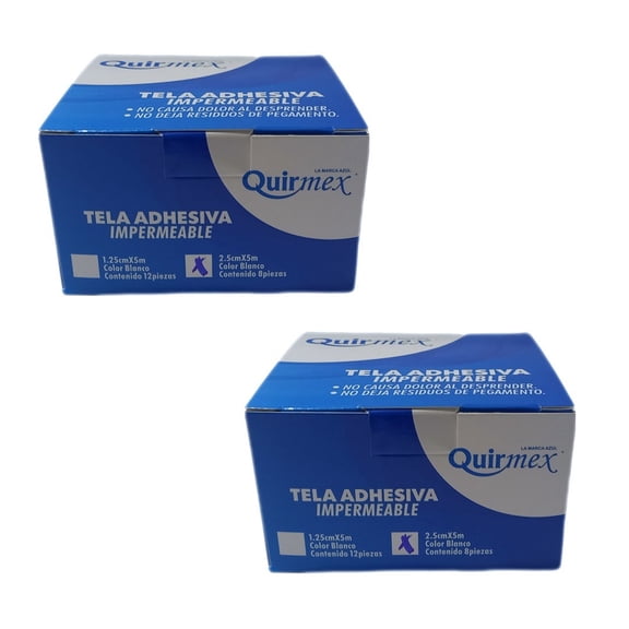 TELA ADHESIVA 2.5 X 5 M, CAJA CON 8 PIEZAS