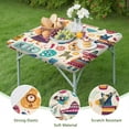 thumbnail image 4 of Colorful Mexican Elements Square Fitted Tablecloth with Elastic Edge,Square Table Cover,Washable Elastic Table Cover for Home Kitchen Party Decor 34"x34", 4 of 6