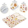 thumbnail image 4 of Coolnut Autumn Maple Leaf Dish Drying Mat Absorbent Heat Resistant Reversible Dish Draining Mat for Kitchen Countertops Sinks,24"x18", 4 of 6