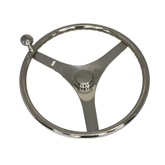 Pactrade Marine Poignées de Direction Sportives à 3 Rayons SS pour Bateau, 15-1/2 Pouces L