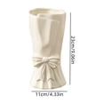 thumbnail image 3 of Bow Vase,Flower Vase for Home Decor,Imitation Ceramic Vases for Boho Style,Creative Flower Arrangement Container,9.06x4.33 Inch,White, 3 of 7