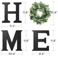 thumbnail image 3 of Farmhouse Wall Decor Wooden Home Sign Letters with Artificial Eucalyptus House Decor for Front Door Living Room,Black, 3 of 6