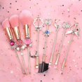 thumbnail image 1 of Juego de brochas de maquillaje Sailor Moon: juego de 8 brochas de maquillaje cosmético, kit de herramientas profesional, color rosa, 1 of 5