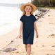 thumbnail image 5 of Vestido de Primavera de Niña Vestidos Sueltos Casuales con Bolsillos para 5-14 Años Vestido de Verano de Manga Corta Estirable Suave Y Cómodo para las Vacaciones Escolares, 5 of 9