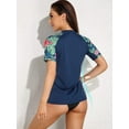 thumbnail image 7 of Women's Printed Rash Guard Swimwear UPF 50+ Surfing Top Swim Shirt, 7 of 7