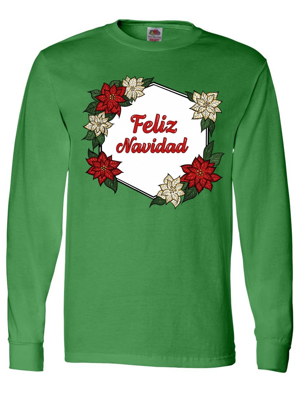 Inktastic Feliz Navidad Poinsettia Long 