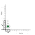 thumbnail image 3 of ANGARA Natural Vintage Style Emerald and Diamond Clover Pendant in 14K White Gold for Women (Size-5x3mm) | May Birthstone, Birthday, Anniversary, Jewelry Gift for Women | Natural Emerald Necklace, 3 of 8
