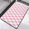 thumbnail image 5 of 20x32in Checkered Grid Bathroom Rug: Experience Luxury with Extra Soft, Absorbent Microfiber Bath Rugs, Non-Slip Bath Carpet Perfect for Bathroom Floors, 5 of 5