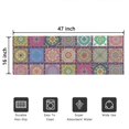thumbnail image 5 of Bohemian Retro Floral Non-Slip Entryway Door Mat,Boho Indoor Decor Durable Low Plush Door Mat,Washable Welcome Rug for Patio Hallway Home Decor 16x47 Inches, 5 of 7