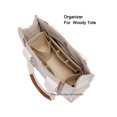 thumbnail image 2 of Bolsa de fieltro para maquillaje con portavasos, bolso de mano de lujo para mujer y moldeador de bolsos, organizador de bolsos apto para bolso Woody, 2 of 5