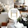 thumbnail image 5 of Small Nightstand with Drawer Bedside Table for Bedroom Modern Nightstand Night Table End Table for Living Room White Gold, 5 of 6