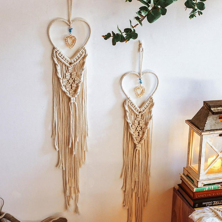 TINYSOME Metal Floral Hoops Heart Wreath Macrame Rings Dream Catcher  Macrame Wall Crafts 