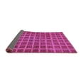 thumbnail image 2 of Ahgly Company Indoor Round Checkered Purple Modern Area Rugs, 4' Round, 2 of 4