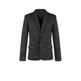 thumbnail image 1 of Blazer negro André Badi Grande jaspeado con carteras decorativas y parches de gamuza en codos 42-0295, 1 of 4