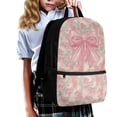 thumbnail image 2 of Aplkyhs Pink Camouflage Bow School Backpack Set 4Pcs with Lunch Box Pencil Case Water Bottle Holder with Strap Portable Lunch Bag for Elementary Primary Middle School Bookbag, 2 of 6
