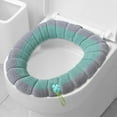 thumbnail image 6 of Toilet Seat Cover Pad | Thickened Knitted Polyester | Washable Soft Warm Winter Elongated & Round Fit | Handle Included | 2-Pack | High Elasticity | Full Surround Design, 6 of 6