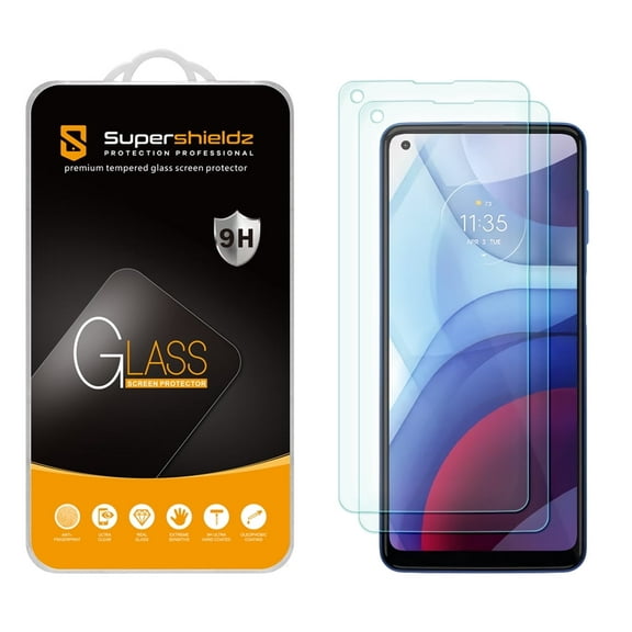 [2-Pack] Supershieldz for Motorola Moto G Power (2021) Tempered Glass Screen Protector, Anti-Scratch, Anti-Fingerprint, Bubble Free