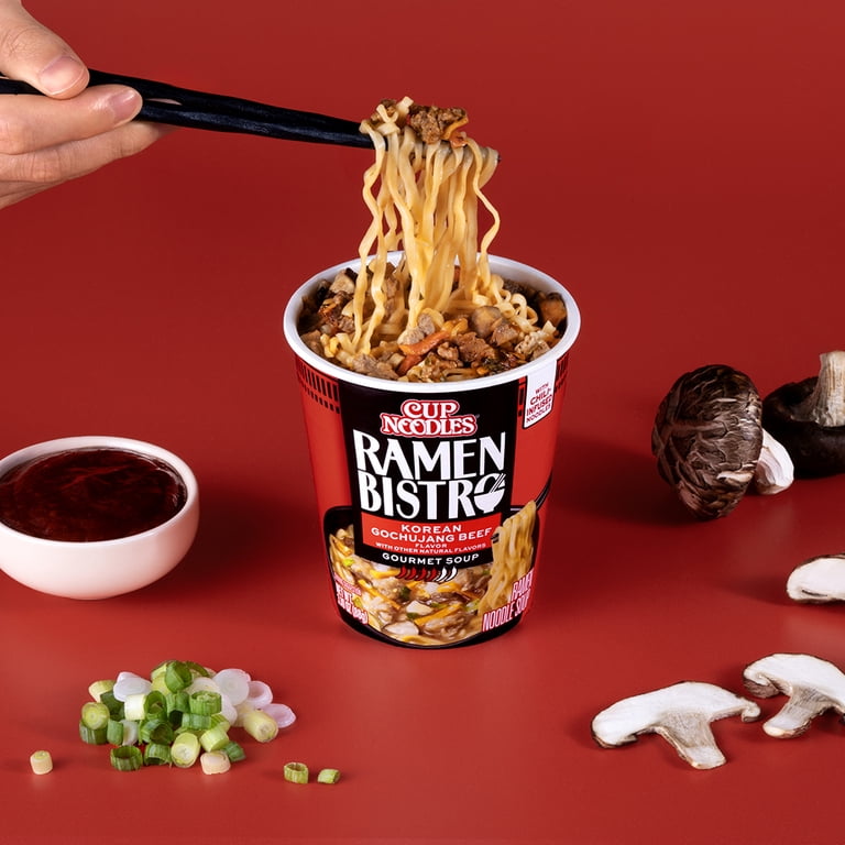 6 pack) Nissin Cup Noodles Ramen Bistro Ramen Noodle Soup, Korean