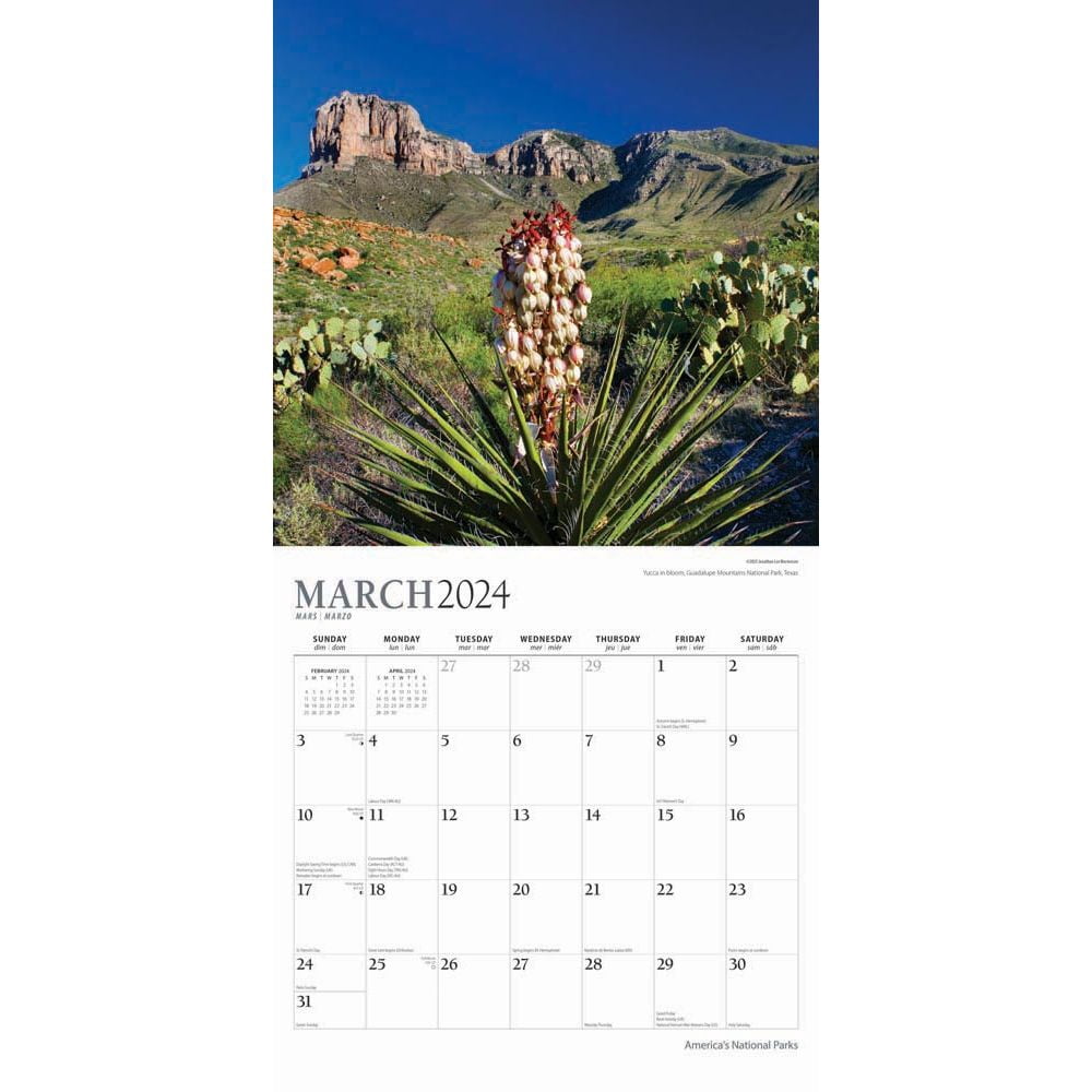 America's National Parks 2024 Wall Calendar 12x12 by Browntrout