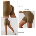 thumbnail image 4 of Pantalones cortos de yoga de cintura alta para mujer, pantalones cortos deportivos sin costuras con control de barriga para gimnasio en casa, correr, entrenamiento, 4 of 5