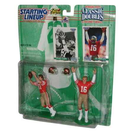 Dwight Clark Football NFL Football Starting Lineup Classic Doubles Dwight Clark & Joe Montana Figure Set ()