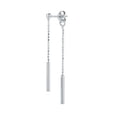 thumbnail image 4 of Vanbelle Rhodium Plated 925 Sterling Silver Multi Bar Front & Back Dangling Earrings for Women, 4 of 4