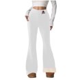 thumbnail image 2 of Gamivast Fleece Lined Pants for Women Flare Loose Fitted Straight Leg Warm Yoga Pants Xams Graphic Tummy Control Leggings High Waisted Bootcut Dress Winter Work Slacks, 2 of 6