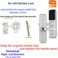 thumbnail image 2 of Door Lock, X5 Biometric Fingerprint Security Intelligent Tuya Smart APP Password Electronic Door Lock Built-in Eight Language Voices ,Easy to Install, 2 of 6