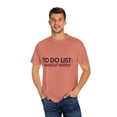 thumbnail image 4 of Funny To Do List Makeup Artist Retired Worker Women Men Novelty School Makeup Artist Pun Graduation Gag Unisex Garment-Dyed T-shirt, 4 of 4