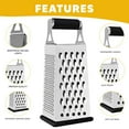 thumbnail image 5 of KAFOOR Stainless Steel Box Cheese Grater, Ergonomic Handle, Mini Zester, Dishwasher Safe, 5 of 7