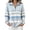 04#Blue, variant on Striped Sweatshirt For Women With Quarter Zip Pullover Design And Long Sleeve Top Styling For Casual Outfits And Weekend Wear