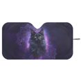 thumbnail image 3 of Xixirimido Car Windshield Sun Shade Front Windshield Cover Universal Fit for SUVs Trucks Foldable Front Window Sunshade Automotive Interior Accessories, Boho Mandala Black Cat, 3 of 8