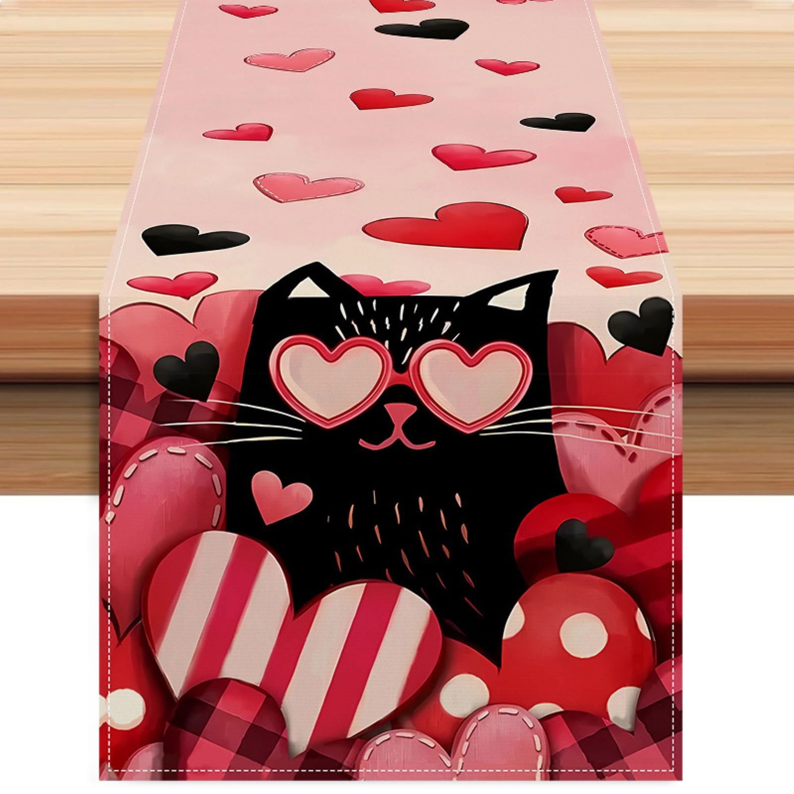 Nouveau Drapeau de Table de la Saint-Valentin Décoration de Table de Fête Nappe Nappe de Table à Thé