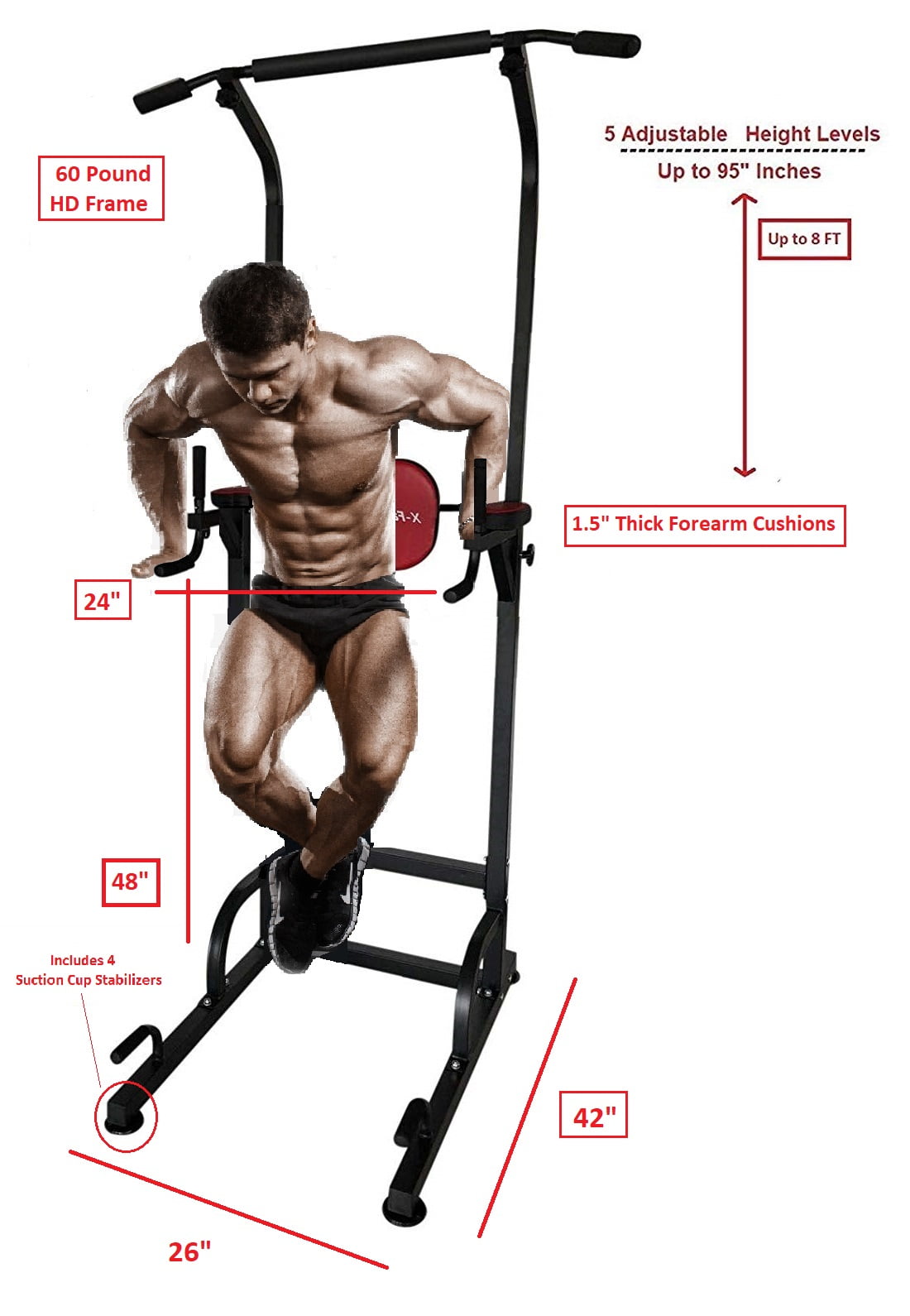 Pull Up Bar Station Zksm Pull Up Station, Portable 11 Gears