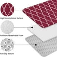 thumbnail image 5 of Burgundy Geometric Quatrefoil Pattern Bathroom Rugs Sets 3 Piece,Toilet Cover Set,Absorbent Non Slip Bathroom Mats Sets with U-Shaped Contour Rug Toilet Rug Set, 5 of 5