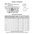 thumbnail image 2 of DYMADE Women's Cotton Linen Summer Breathable Round Neck Short Sleeve Fit & Flare Midi Dresses Plus Size S-5XL, 2 of 2