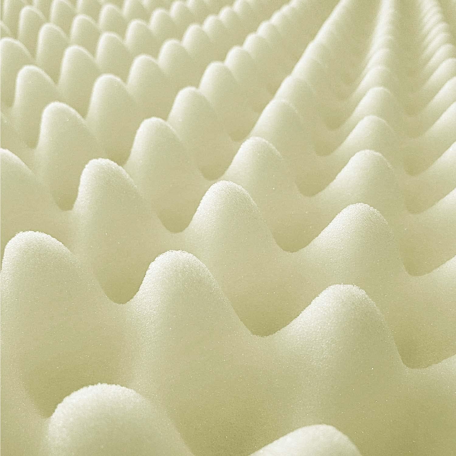 Gilbin Breathable 1.5" Crib Mattress Topper, Egg Crate Design, White
