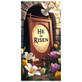 thumbnail image 3 of He is Risen Spring Floral Easter Celebration Banner Backdrop Wall Art Religious Decoration Christian Decor Church Event Photography Props, 3 of 4