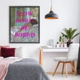 thumbnail image 2 of Slow Down Be Bored Classic Black Framed Floater Canvas Wall Art, design by Lil' Rue, 2 of 10