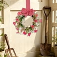 thumbnail image 5 of 9.06in Multicolor Daisy Spring Wreath Artificial Wall Hanging Window Home Farmhouse Decor, 5 of 6