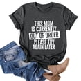 thumbnail image 2 of B91xZ Womens Été T-shirts Mode Automne Été Solide Pull Col Rond Manches Courtes Tops, Gris Foncé M, 2 of 4