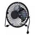 thumbnail image 1 of Small USB Desk Fan Mini Metal Personal Fan Design Electric Portable Air Circulator Angle Adjustable Quiet Operation for Table Desktop Home Office Travel Black, 1 of 5