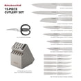 thumbnail image 3 of Juego de bloques de cuchillos KitchenAid Gourmet de acero inoxidable de 15 piezas, 3 of 6