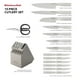 thumbnail image 3 of Juego de bloques de cuchillos KitchenAid Gourmet de acero inoxidable de 15 piezas, 3 of 6