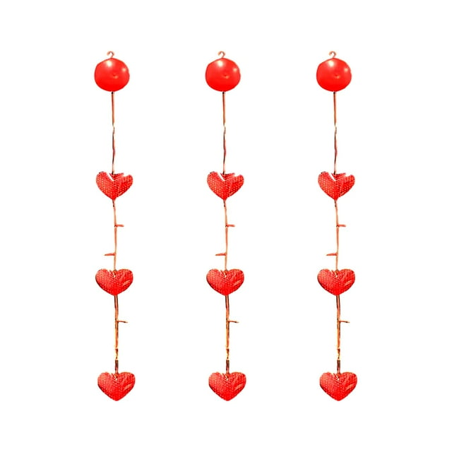 3x decoración del Día de San Valentín 2023 luces de ventana de Navidad adornos colgantes de corazón de amor decoraciones para árboles de Navidad para , estilo A